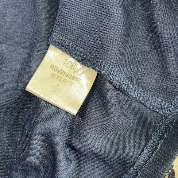 SNAKE PRINT BLUE GREY BELL SLEEVE SHORT POM POM ROMPER - Picture 7 of 7